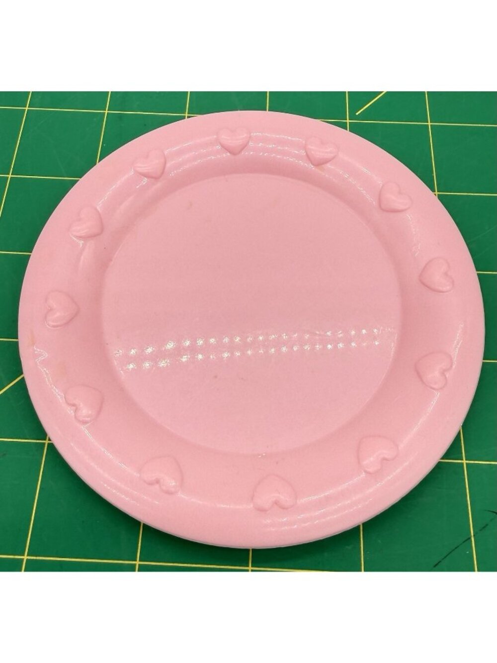 BATTAT Kid Pretend Play Kitchen Plate Pink With Hearts Replacement
